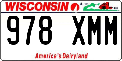 WI license plate 978XMM