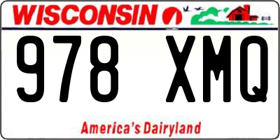 WI license plate 978XMQ