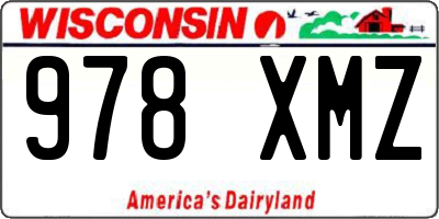 WI license plate 978XMZ