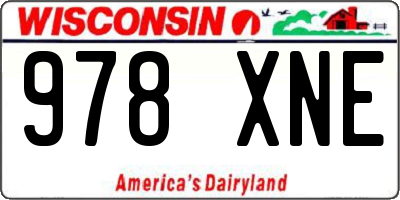 WI license plate 978XNE