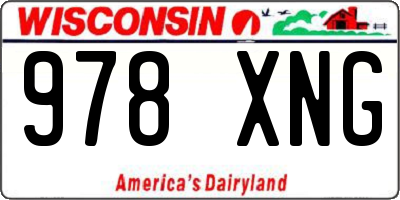 WI license plate 978XNG