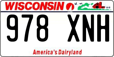 WI license plate 978XNH