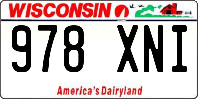 WI license plate 978XNI