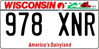 WI license plate 978XNR