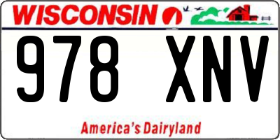 WI license plate 978XNV