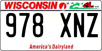 WI license plate 978XNZ