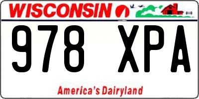 WI license plate 978XPA