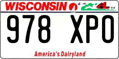 WI license plate 978XPO