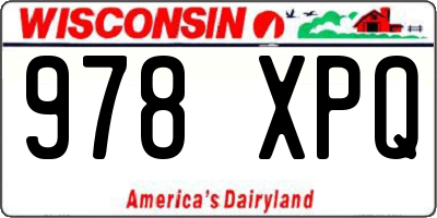 WI license plate 978XPQ