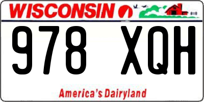 WI license plate 978XQH