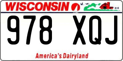 WI license plate 978XQJ