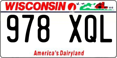 WI license plate 978XQL