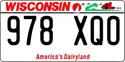 WI license plate 978XQO