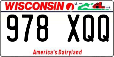 WI license plate 978XQQ