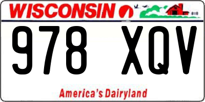 WI license plate 978XQV