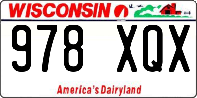 WI license plate 978XQX
