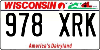 WI license plate 978XRK