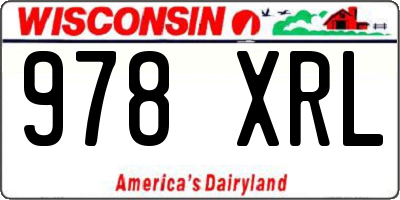 WI license plate 978XRL