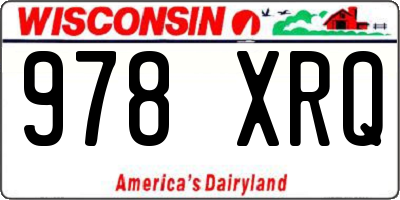 WI license plate 978XRQ