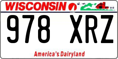 WI license plate 978XRZ
