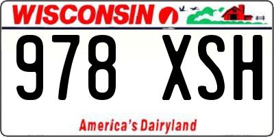 WI license plate 978XSH