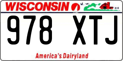 WI license plate 978XTJ