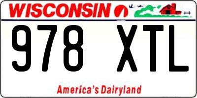 WI license plate 978XTL