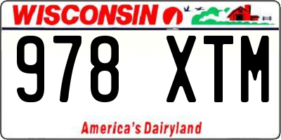 WI license plate 978XTM