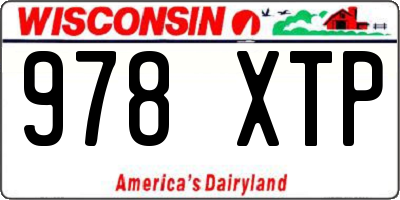 WI license plate 978XTP