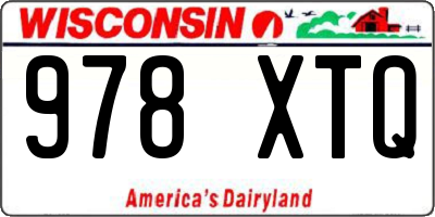 WI license plate 978XTQ