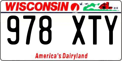 WI license plate 978XTY