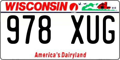 WI license plate 978XUG