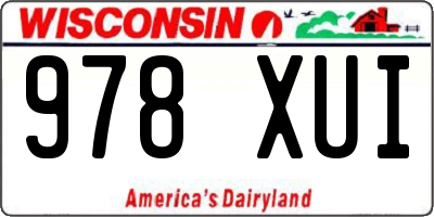 WI license plate 978XUI