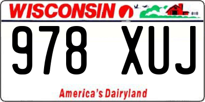 WI license plate 978XUJ