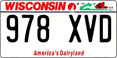 WI license plate 978XVD