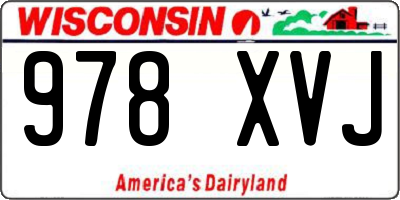 WI license plate 978XVJ