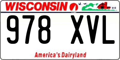 WI license plate 978XVL