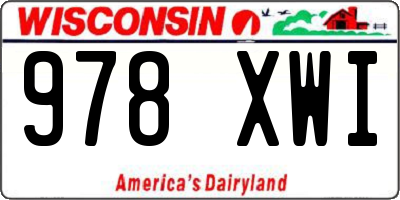WI license plate 978XWI
