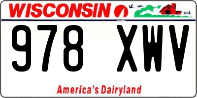 WI license plate 978XWV