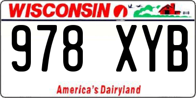 WI license plate 978XYB