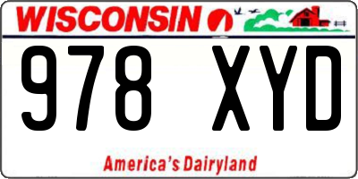 WI license plate 978XYD