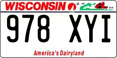 WI license plate 978XYI
