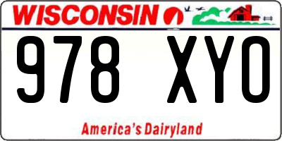 WI license plate 978XYO