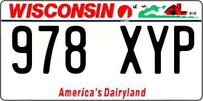 WI license plate 978XYP