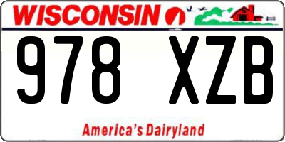 WI license plate 978XZB