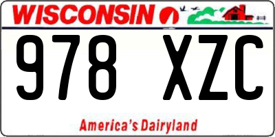 WI license plate 978XZC