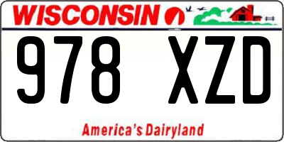 WI license plate 978XZD