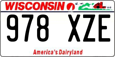 WI license plate 978XZE