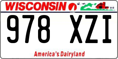 WI license plate 978XZI
