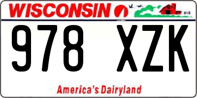 WI license plate 978XZK